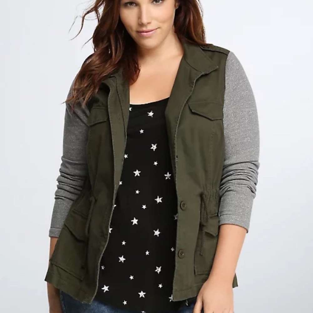 Torrid Utility French Terry Jacket